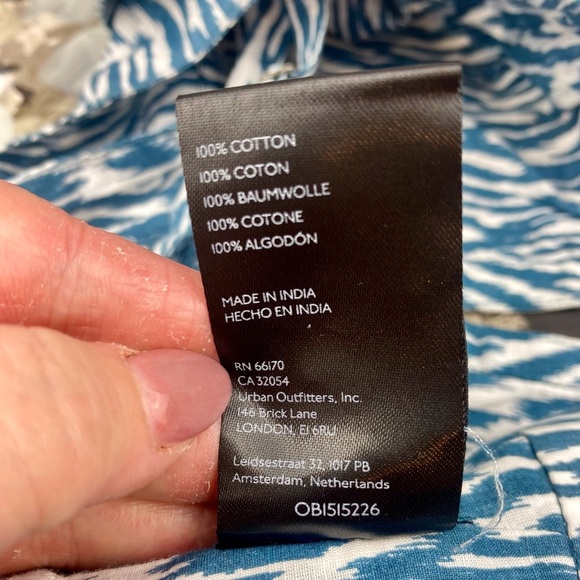 NWT Anthropologie Pilcro Printed Surf Bra Top in Blue Ikat Print Size Medium. - Picture 8 of 13